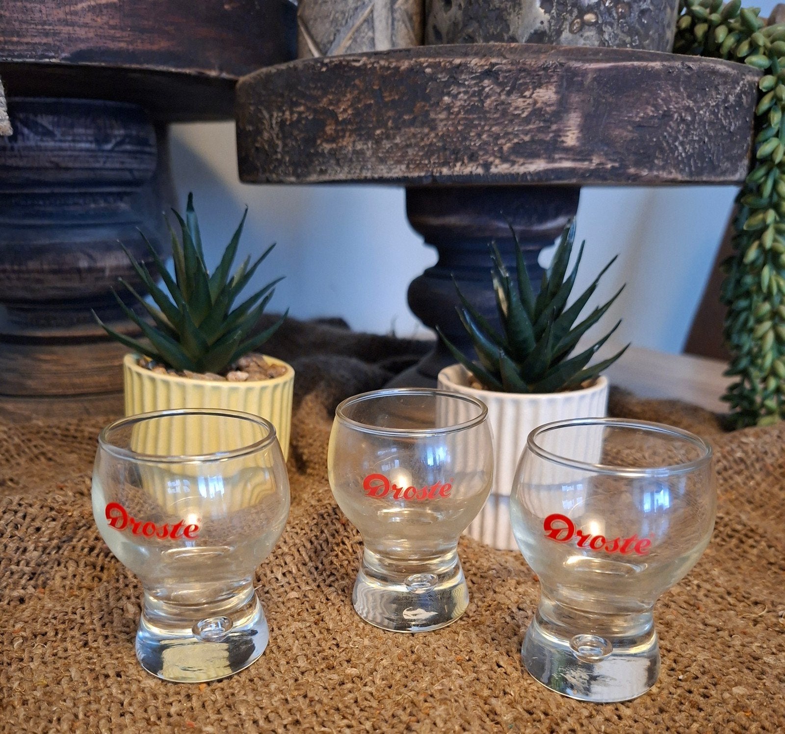Set van 3 Droste borrelglaasjes, Ophalen of Verzenden