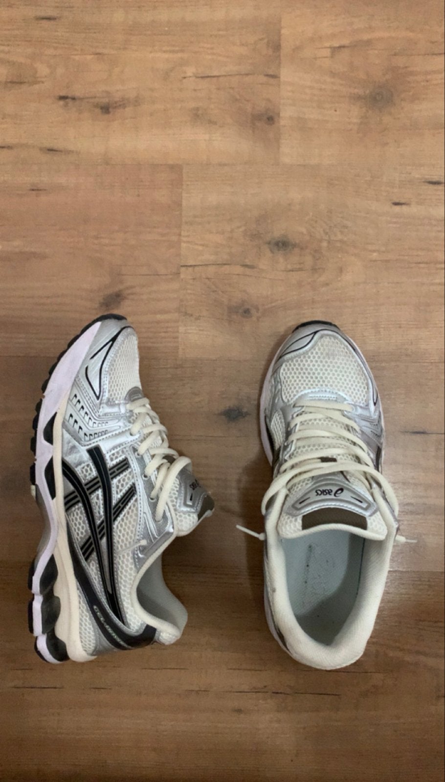 Asics Kayano 14 Cream Black - Maat EU 44, Ophalen, Hardloopschoenen, Nieuw, Hardlopen