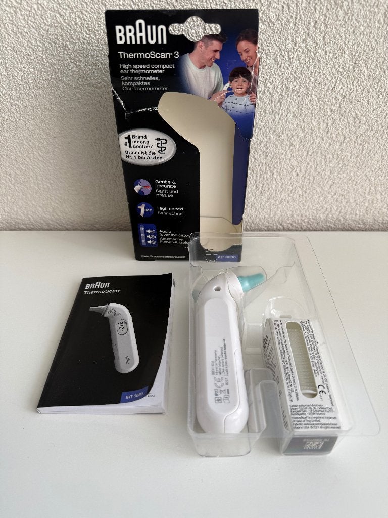 Braun Thermoscan 3 oorthermometer, Ophalen of Verzenden, Gebruikt