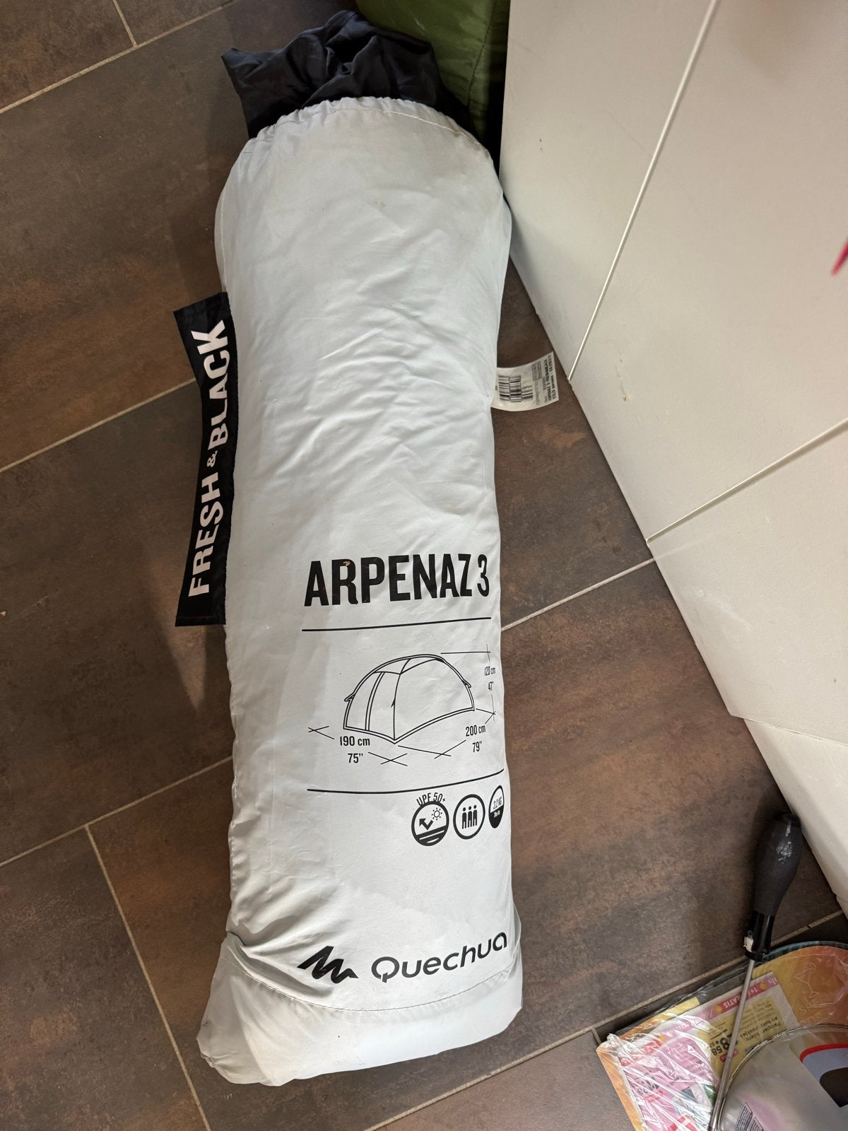 Quechua Arpenaz 3 Fresh & Black tent, Caravans en Kamperen, Tenten, Ophalen of Verzenden, Gebruikt, Tot en met 3