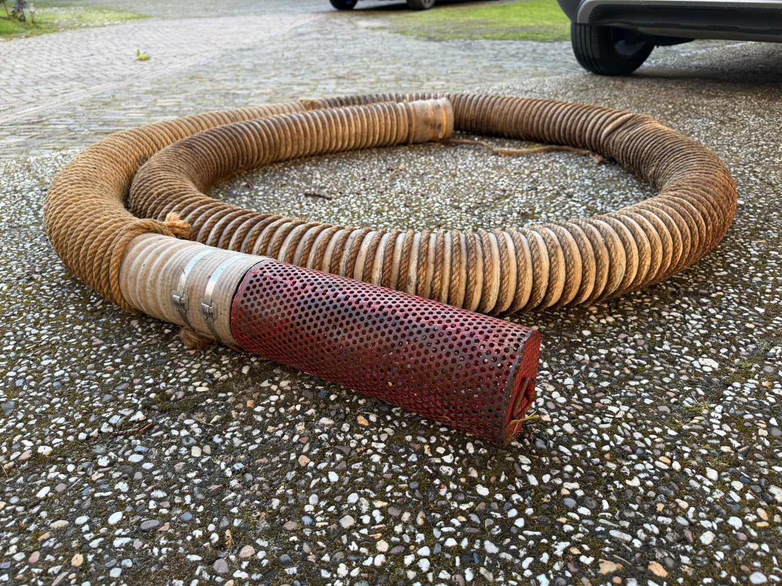 Oude jaren 50 brandweerslang aanzuigslang, Ophalen, Gebruikt, Handmatig, Overige typen