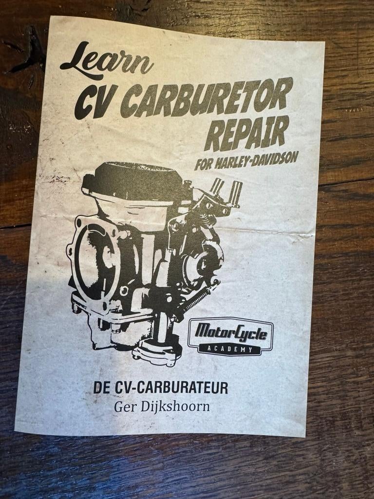 BOEKJE CV CARBURATEUR, Ophalen of Verzenden, Harley-Davidson of Buell