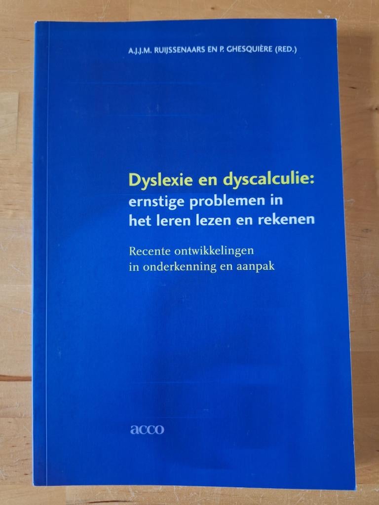 Dyslexie en dyscalculie, Ophalen of Verzenden, Alpha, Zo goed als nieuw, HBO