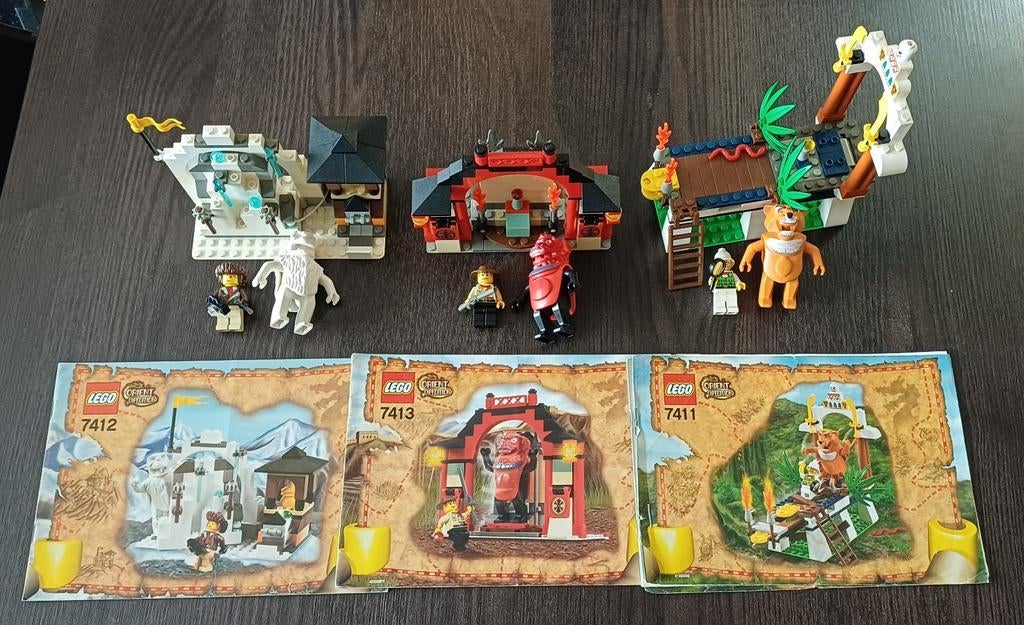 Lego Orient Expedition sets 7411, 7412, 7413, Kinderen en Baby's, Speelgoed | Duplo en Lego, Gebruikt, Compleet, Lego, Ophalen of Verzenden