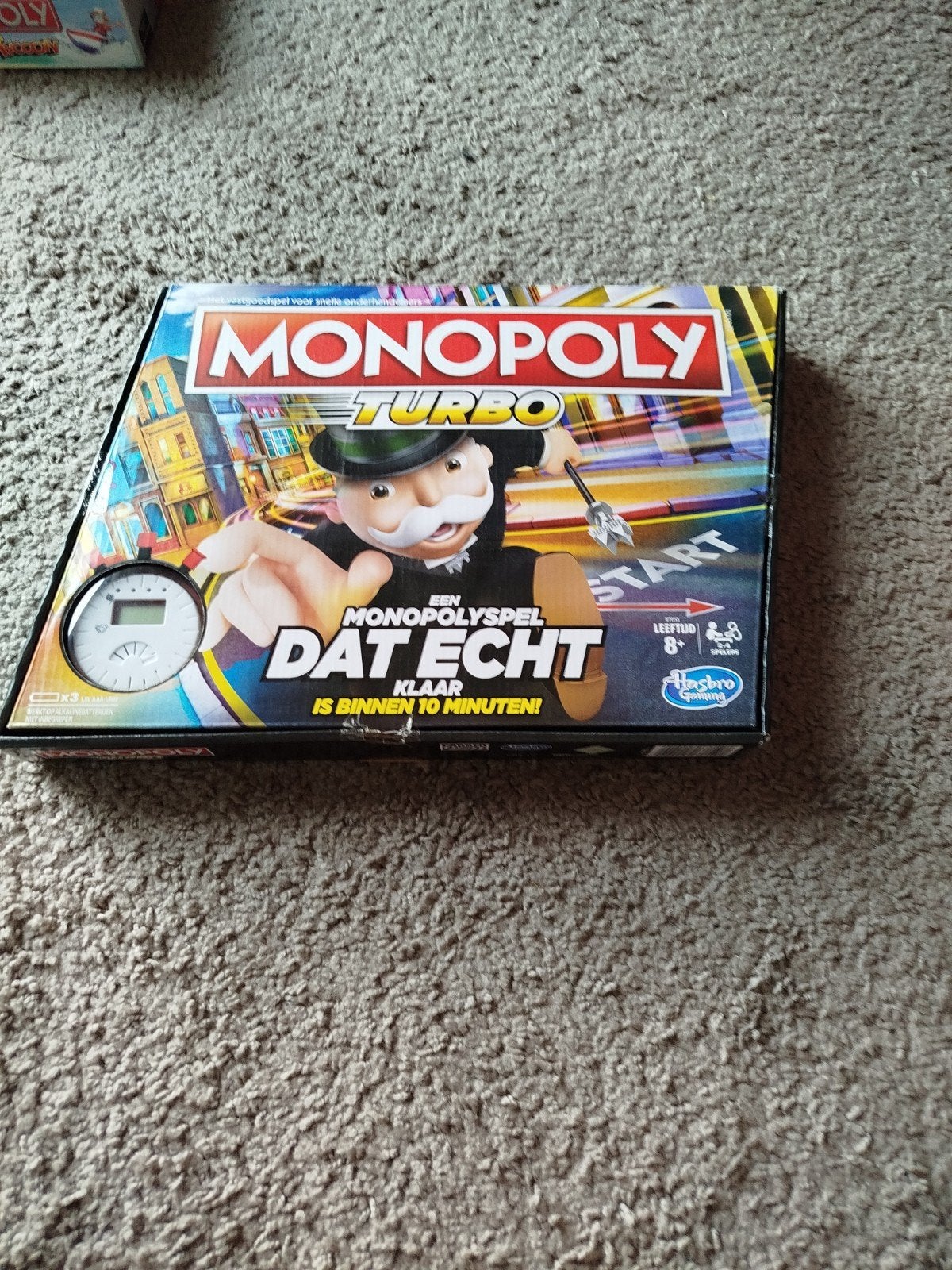 Monopoly Turbo - Het snelle Monopolyspel, Hobby en Vrije tijd, Gezelschapsspellen | Bordspellen, Een of twee spelers, Ophalen of Verzenden