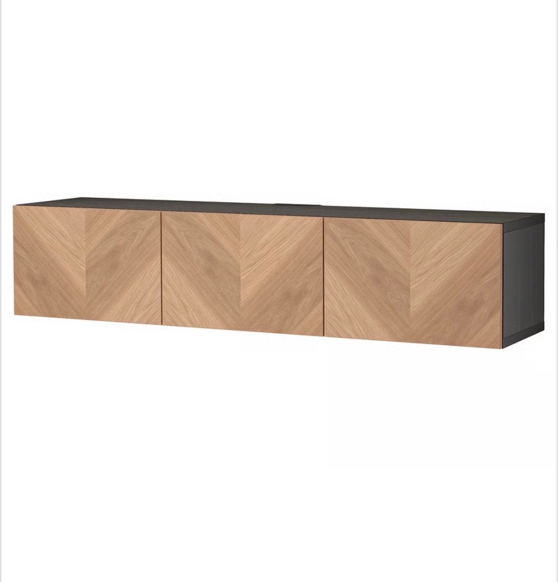 Ikea Bestå TV-meubel met 3 deuren, eikenpatroon, Ophalen, 150 tot 200 cm, Zo goed als nieuw, Minder dan 100 cm