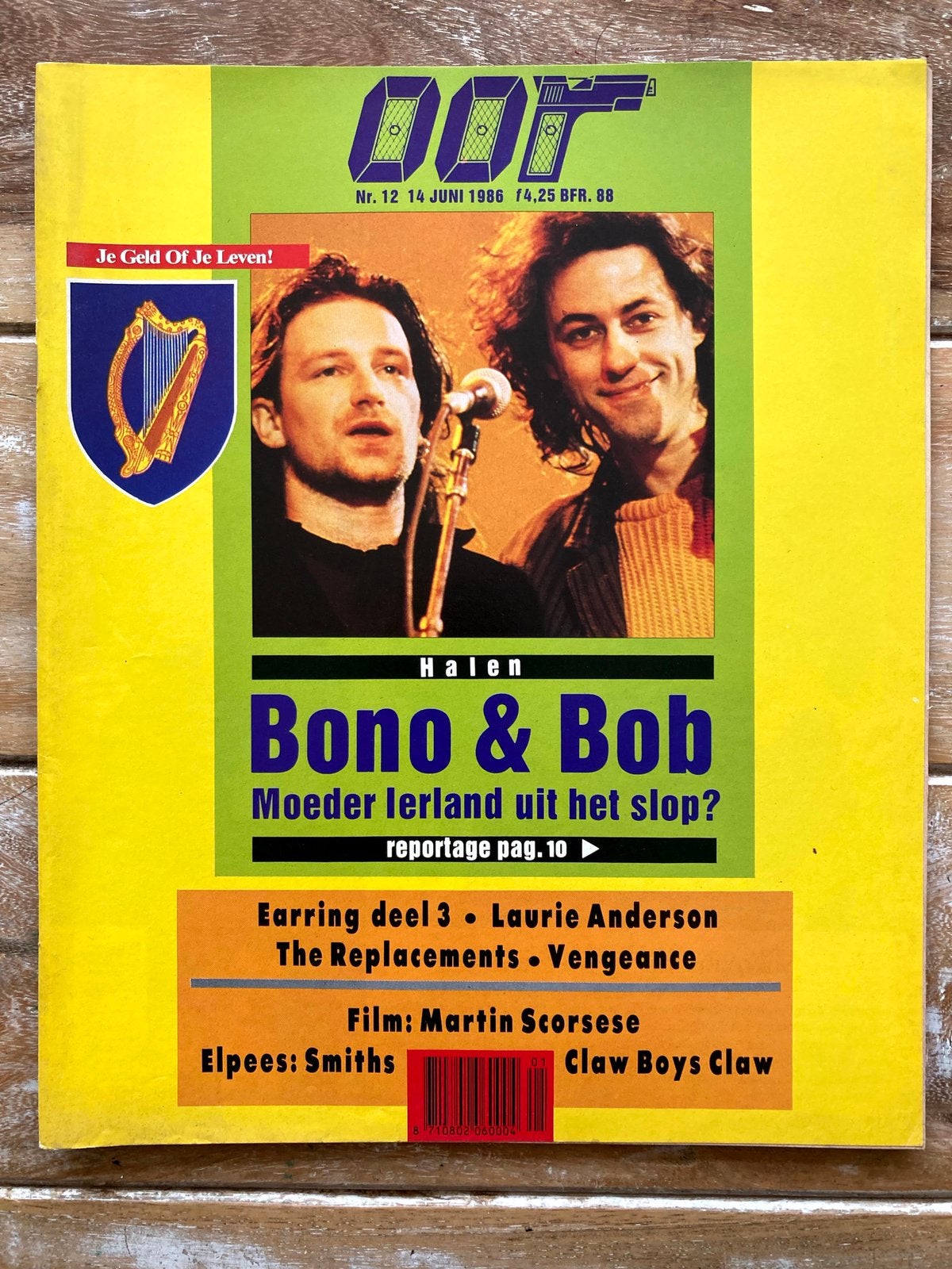 OOR Magazine 1986 VENGEANCE Ierland GOLDEN EARRING Bono, Ophalen of Verzenden, Gelezen, Muziek, Film of Tv