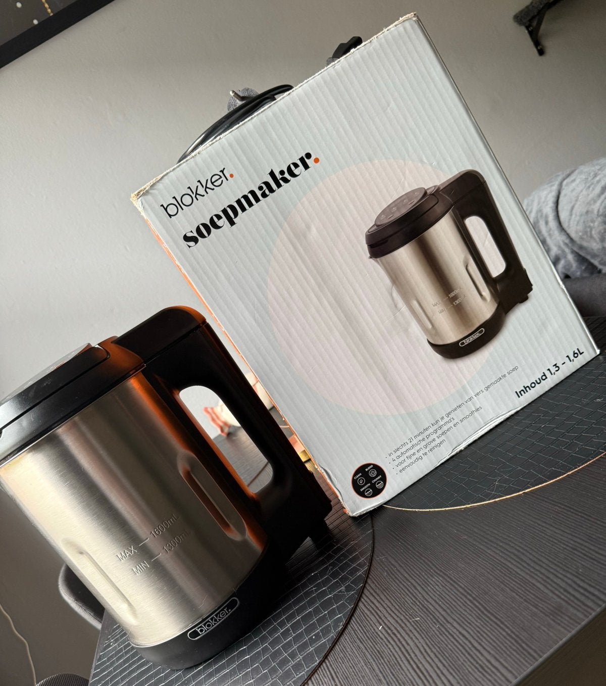 Soepmaker, 1 tot 2 liter, Ophalen, Zo goed als nieuw, 3 snelheden of meer