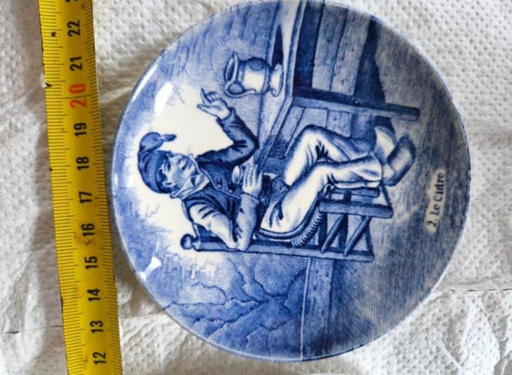 2 antieke Delfts blauwe bordjes, Ophalen of Verzenden