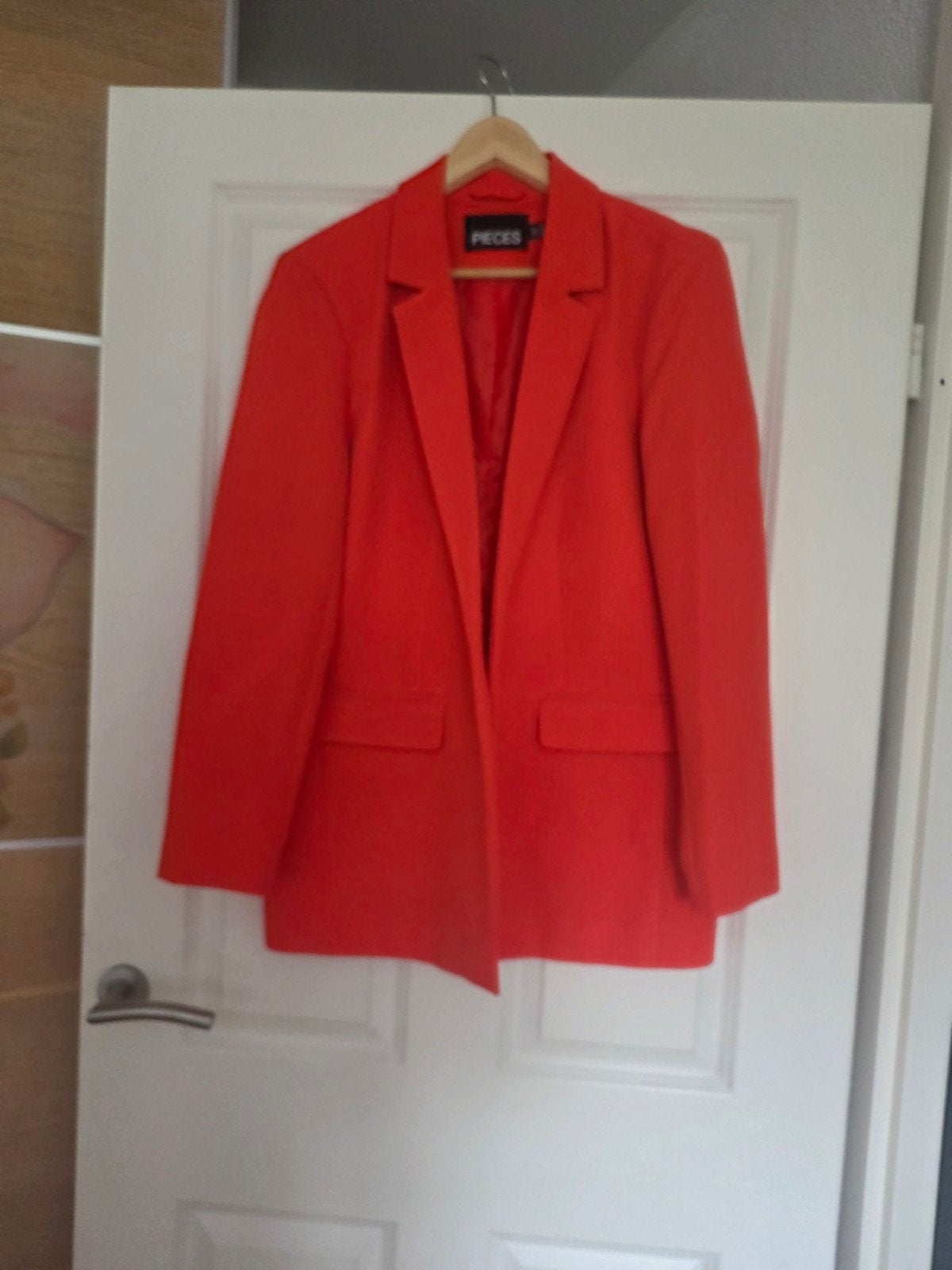 Pieces Oranje Blazer Maat 42, Maat 42/44 (L), Oranje, Ophalen of Verzenden, Zo goed als nieuw