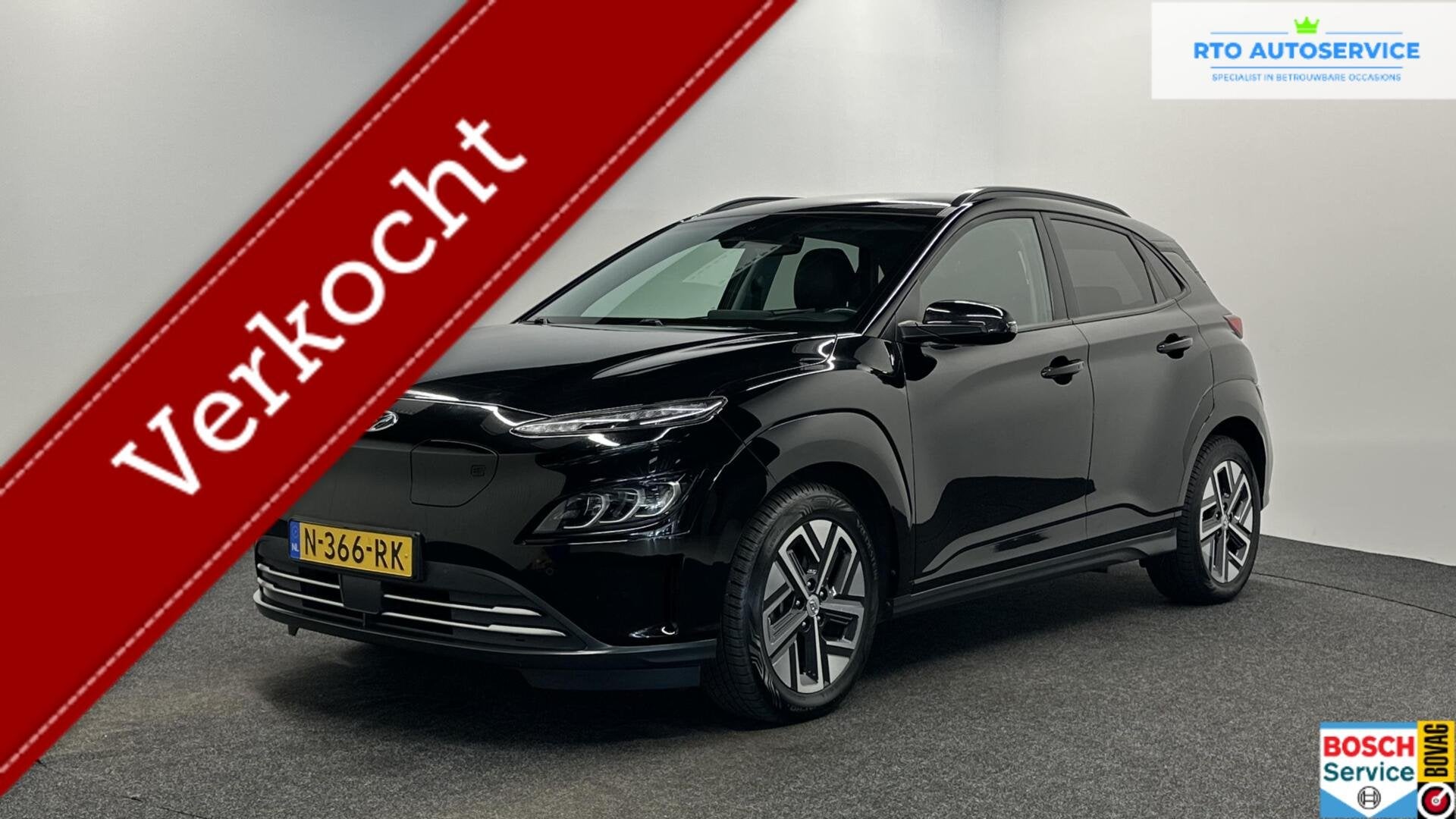 Hyundai Kona EV Fashion 64 kWh|SOH 100%|Warmtepomp|Carplay|N, Gebruikt, Zwart, Met garantie (alle), Zwart