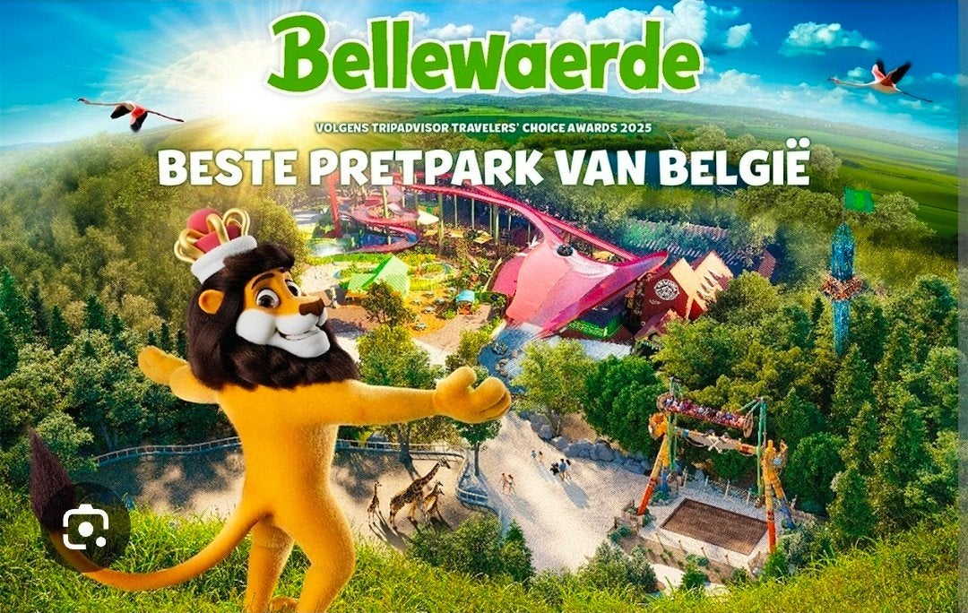 Bellewaerde pretpark 2 tickets, Twee personen, Ticket of Toegangskaart