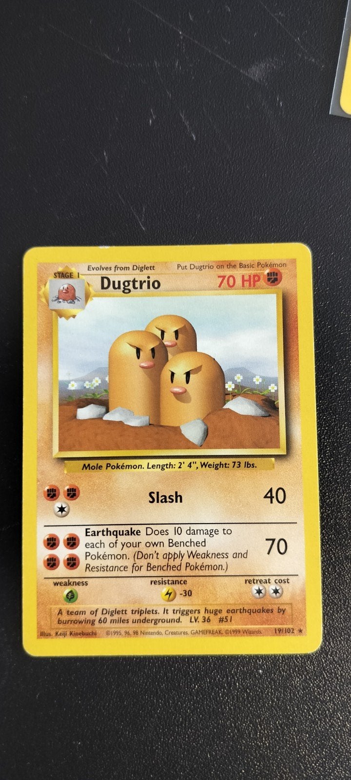 Base set Dugtrio, Ophalen of Verzenden, Gebruikt, Losse kaart