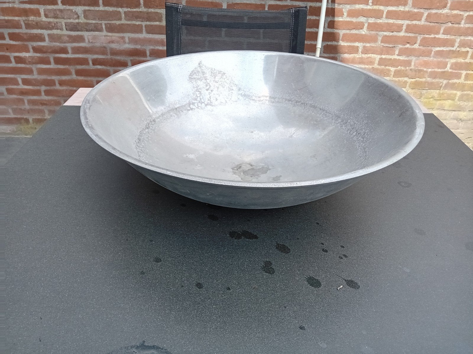 Aluminium tafelschaal, Ophalen of Verzenden, Gebruikt