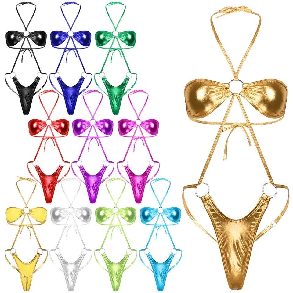 Gouden micro bikini set - Nieuw, Kleding | Dames, Badmode en Zwemkleding, Verzenden