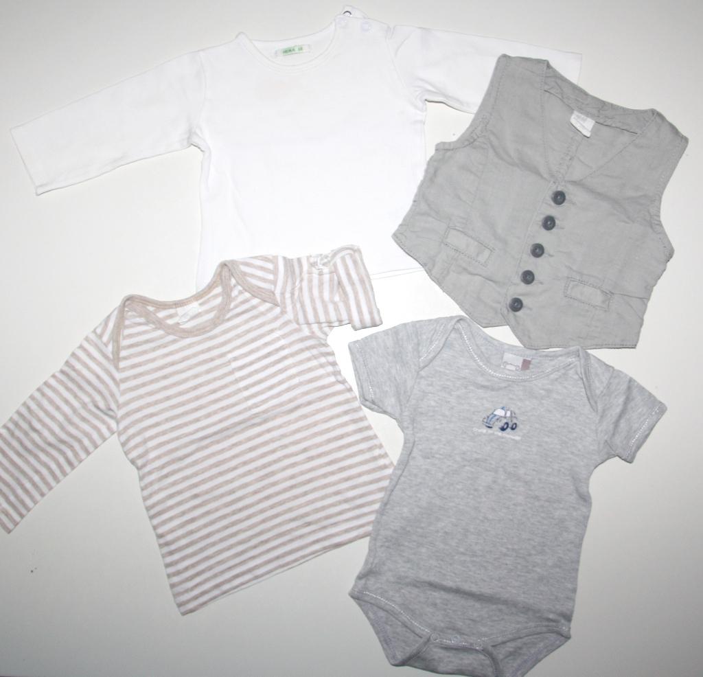 4-delig HEMA H&M setje maat 68 romper gilet spencer shirtje, H&M, Ophalen of Verzenden, Zo goed als nieuw, Jongetje