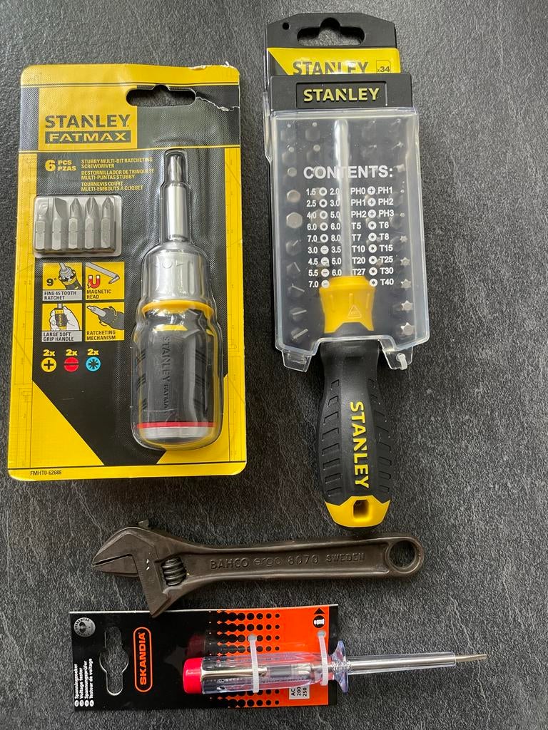 Nieuwe gereedschapset: Stanley, Bahco, Skandia, Ophalen of Verzenden, Nieuw