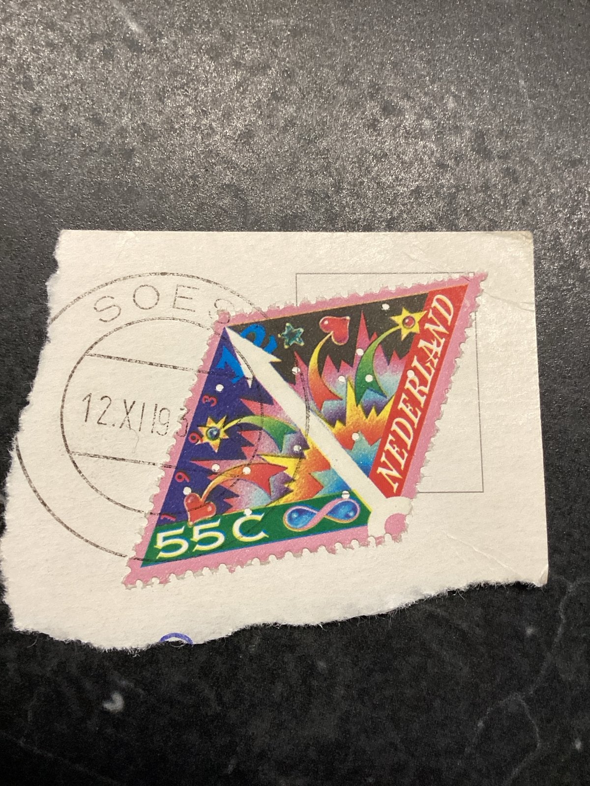 Nederlandse postzegel 55c, gestempeld, 1993 Soest, Postzegels en Munten, Ophalen of Verzenden, Na 1940, Gestempeld