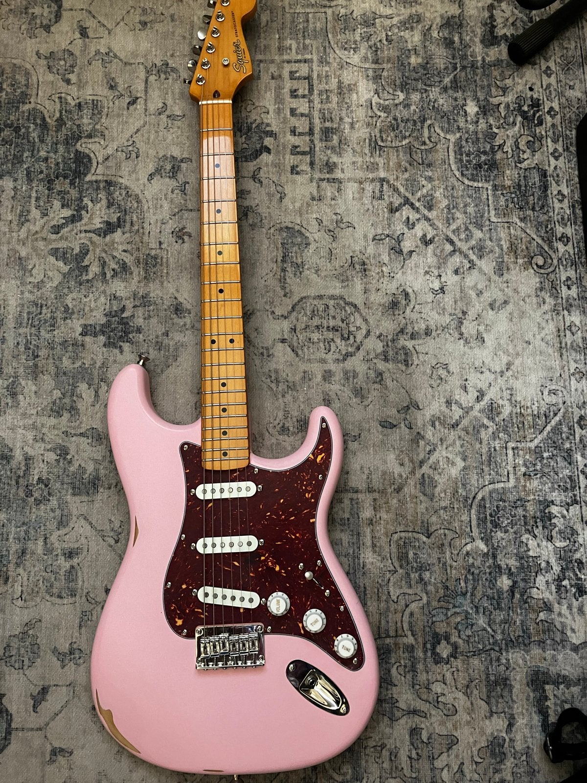 Squier Classic Vibe shellpink * hard tail * light relic, Muziek en Instrumenten, Ophalen of Verzenden, Zo goed als nieuw, Solid body