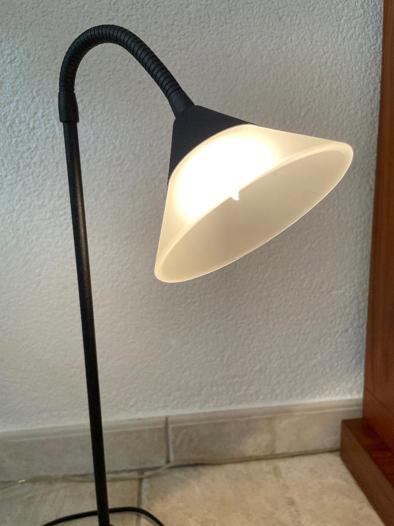 Amedi (bureau) lamp met melkglas (verstelbaar)., Ophalen, Zo goed als nieuw, Glas, 75 cm of meer
