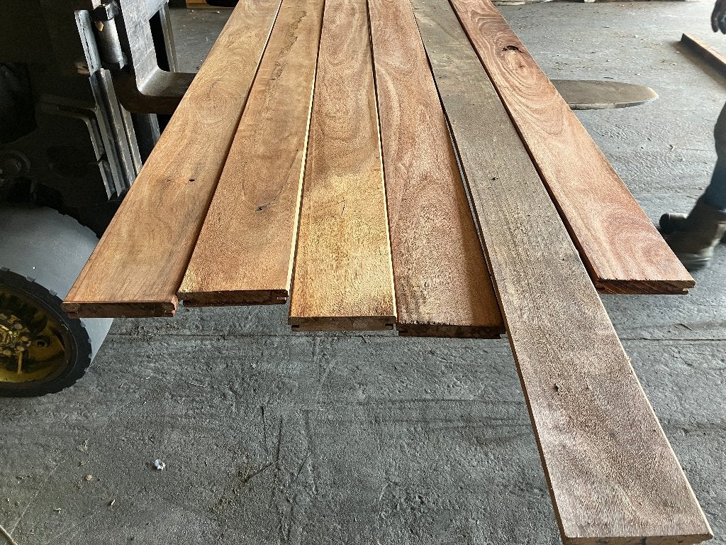 planken-vlonderplanken-steiger-Hardhout-Cumaru-25x140 mm, Tuin en Terras, Terrasdelen en Vlonders, Nieuw, Hout, Ophalen