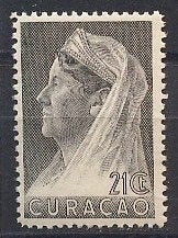 Curacao NVPH nr 131 postfris Koningin Wilhelmina 1936, Postzegels en Munten, Postzegels | Nederlandse Antillen en Aruba, Postfris