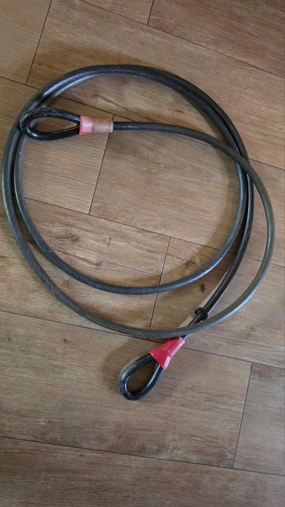 Zwater Stalen Beveiligingskabel 5 mtr - 20 mm dik met lussen, Watersport en Boten, Ophalen of Verzenden, Gebruikt