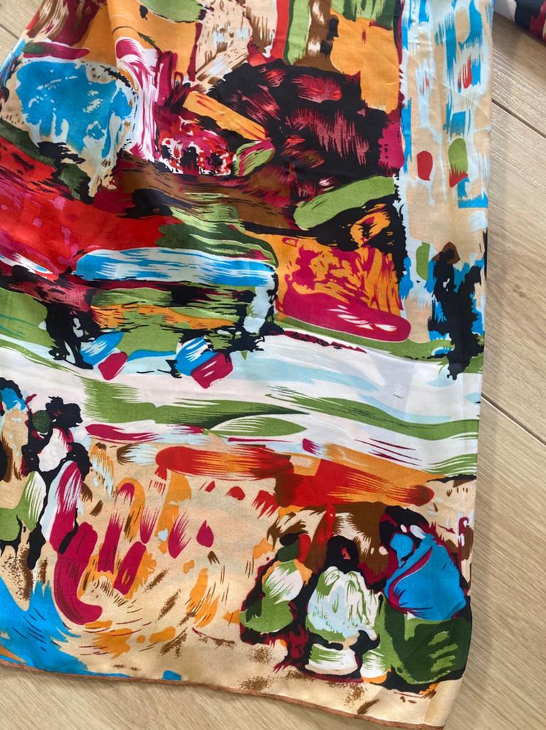 Zeer mooie lange sjaal, Ophalen of Verzenden, Zo goed als nieuw, Overige kleuren, Overige materialen
