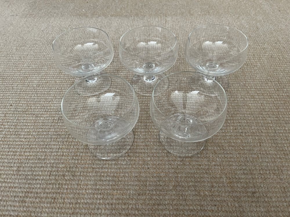 5 oude borrel / cognac / likeur glazen | retro vintage, Ophalen of Verzenden, Gebruikt, Overige typen