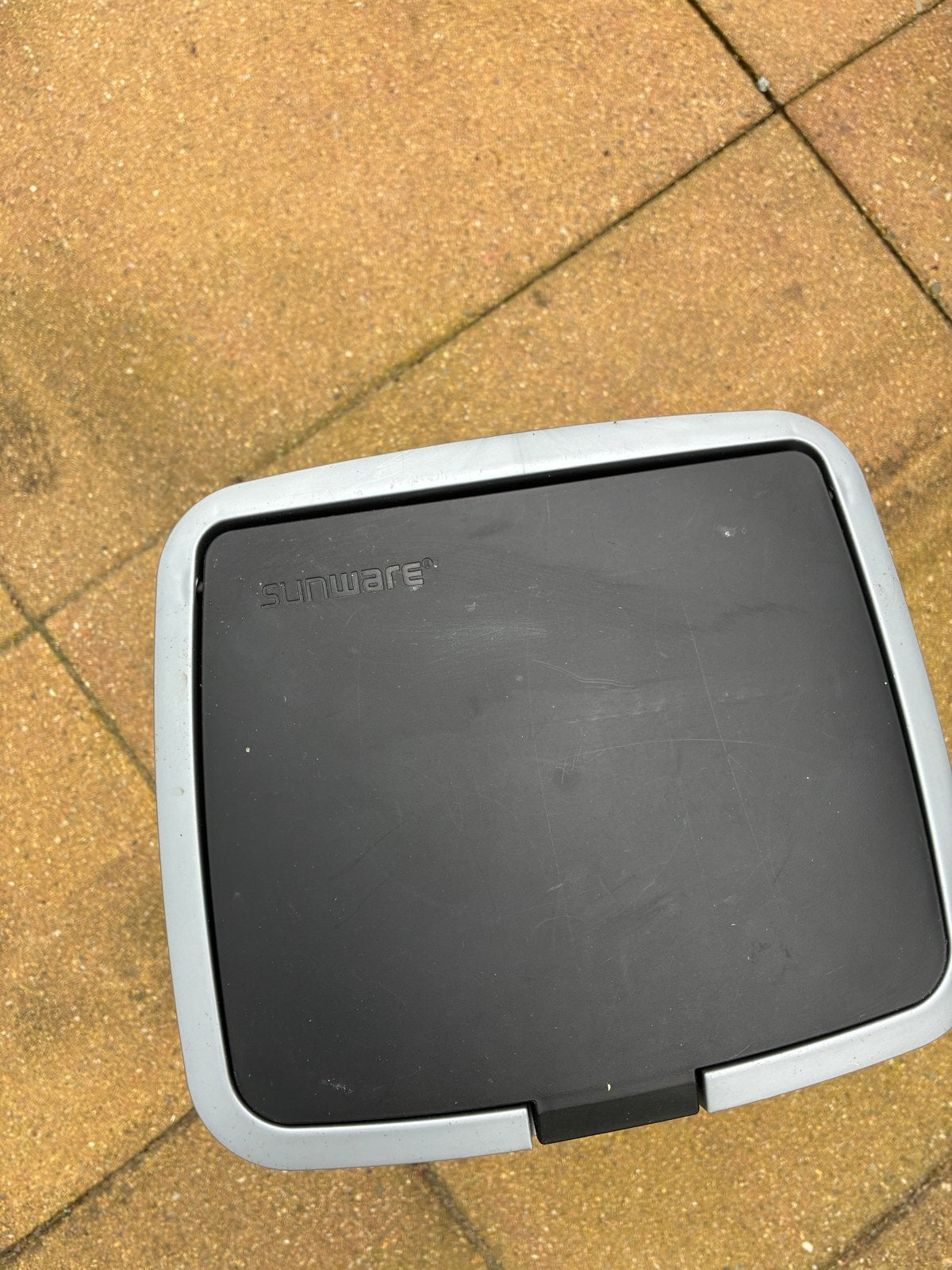 Sunware Delta Afvalbak 10L - Zwart/Grijs Kunststof, 10 tot 20 liter, Ophalen of Verzenden, Zo goed als nieuw, Kunststof