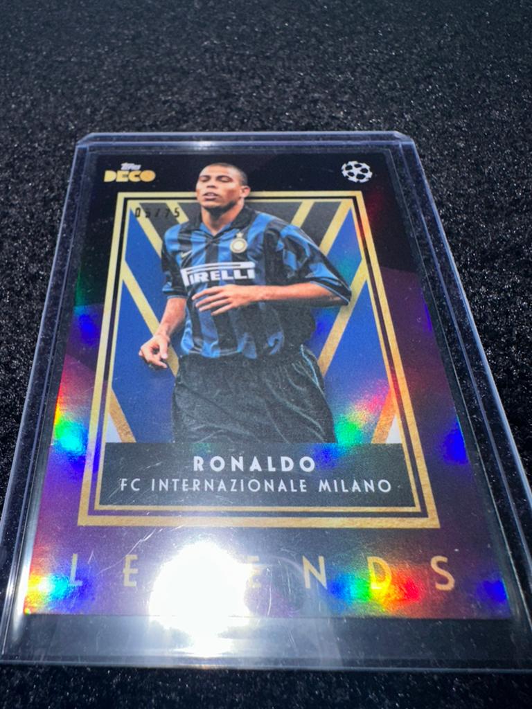 Ronaldo Nazario Topps Deco Legends /25 Mint staat!, Ophalen of Verzenden, Zo goed als nieuw, Buitenlandse clubs, Spelerskaart