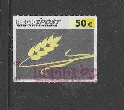 1993 regiopost stadspost - rouwzegel II glans gestanst 50ct, Ophalen of Verzenden, Na 1940, Gestempeld