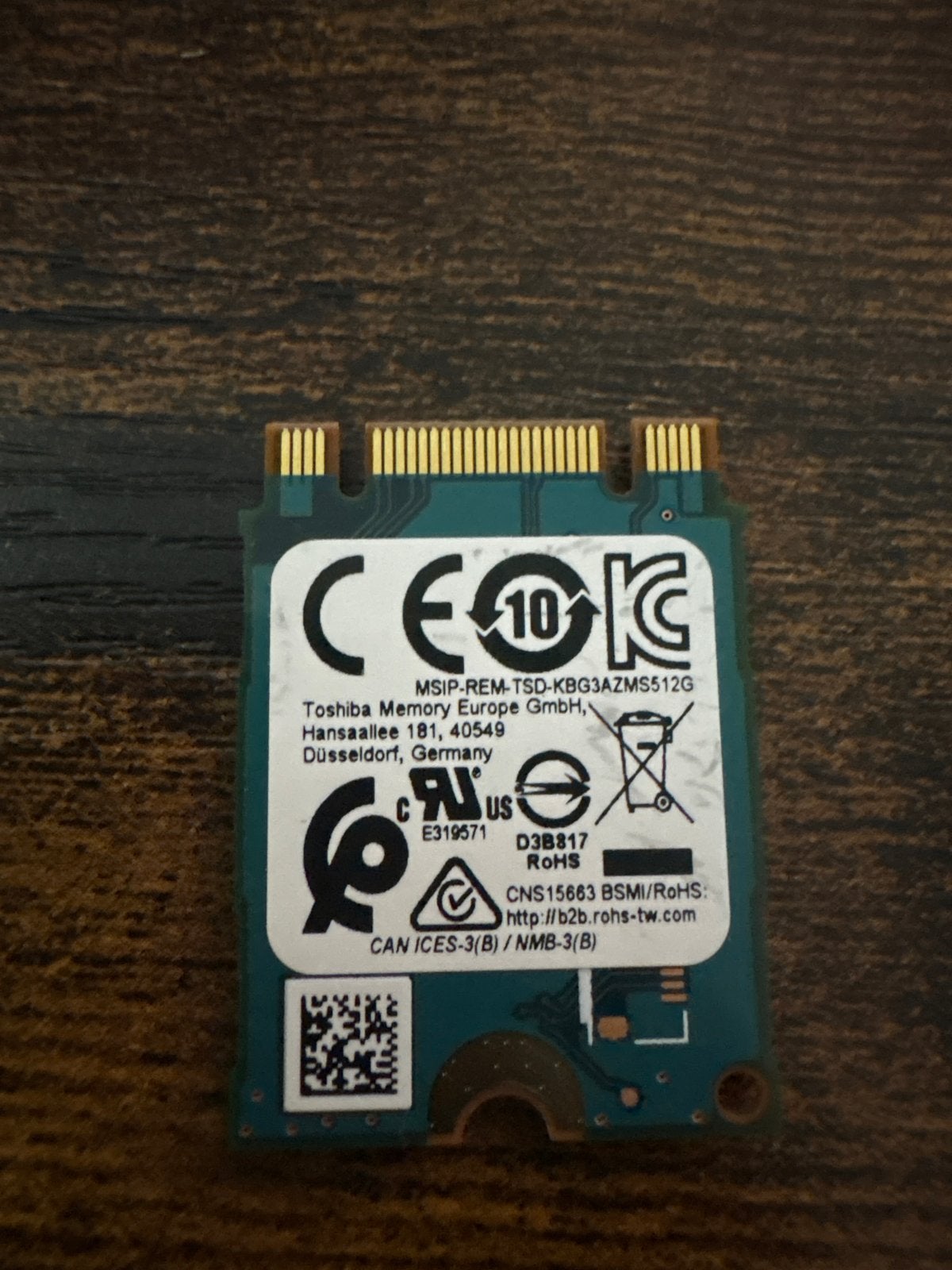 Toshiba 256GB NVMe SSD M.2 - Snelle Opslag, Intern, Gebruikt, SSD, Ophalen of Verzenden