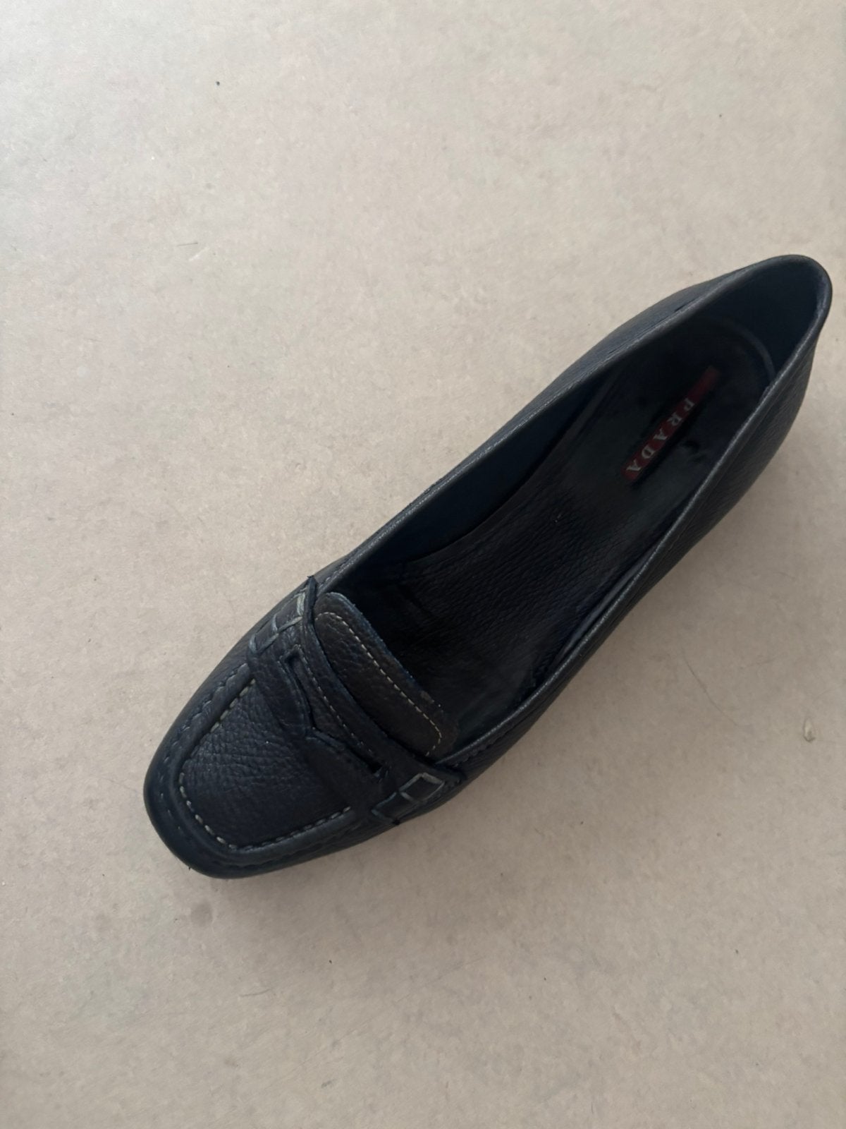 Prada instap loafers zwart maat 38,5, Ophalen of Verzenden, Gedragen, Instappers, Zwart