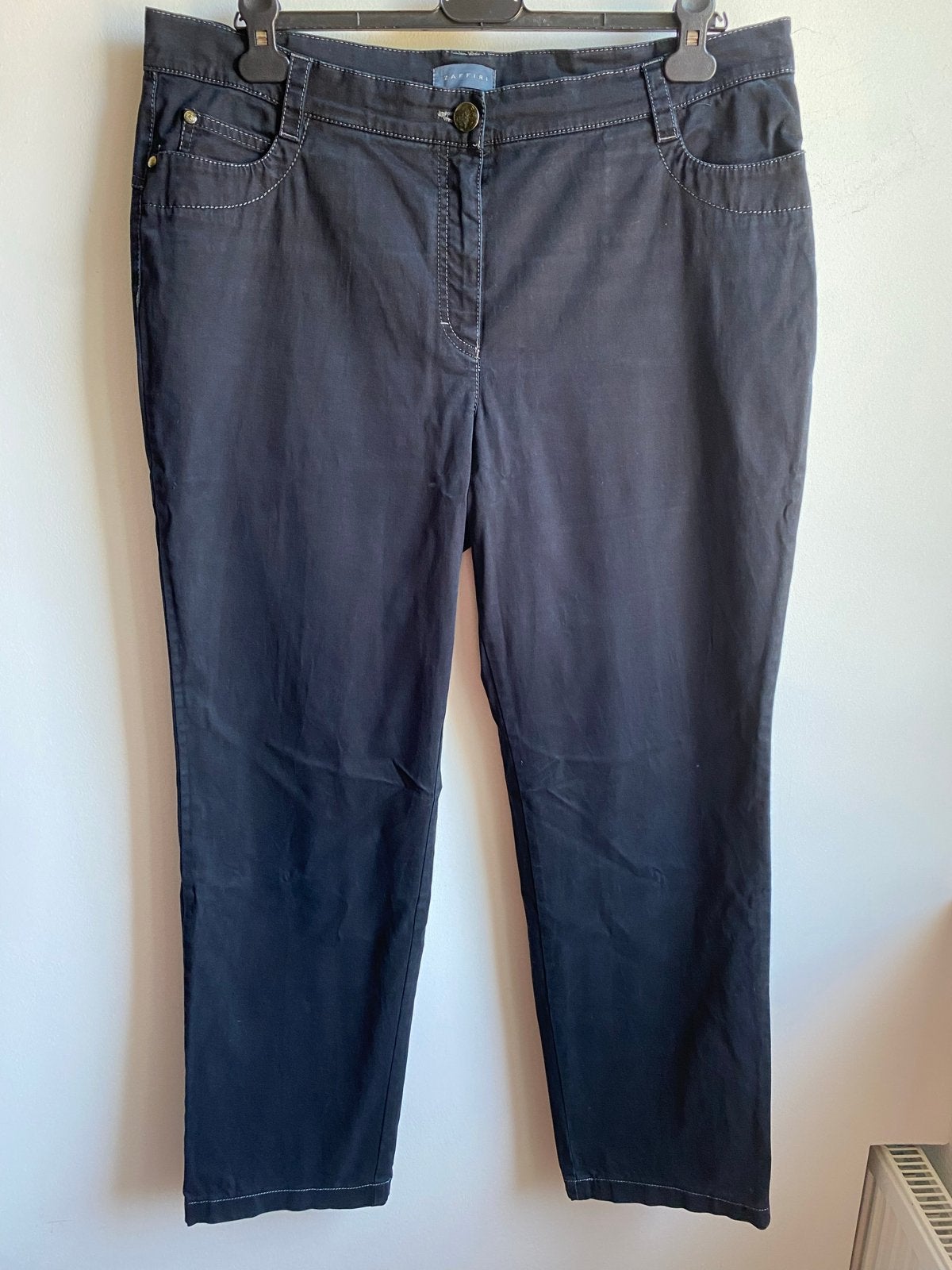 Zaffiri Zwarte Broek Maat 46, Kleding | Dames, Zwart, Maat 46/48 (XL) of groter, Ophalen of Verzenden, Zo goed als nieuw