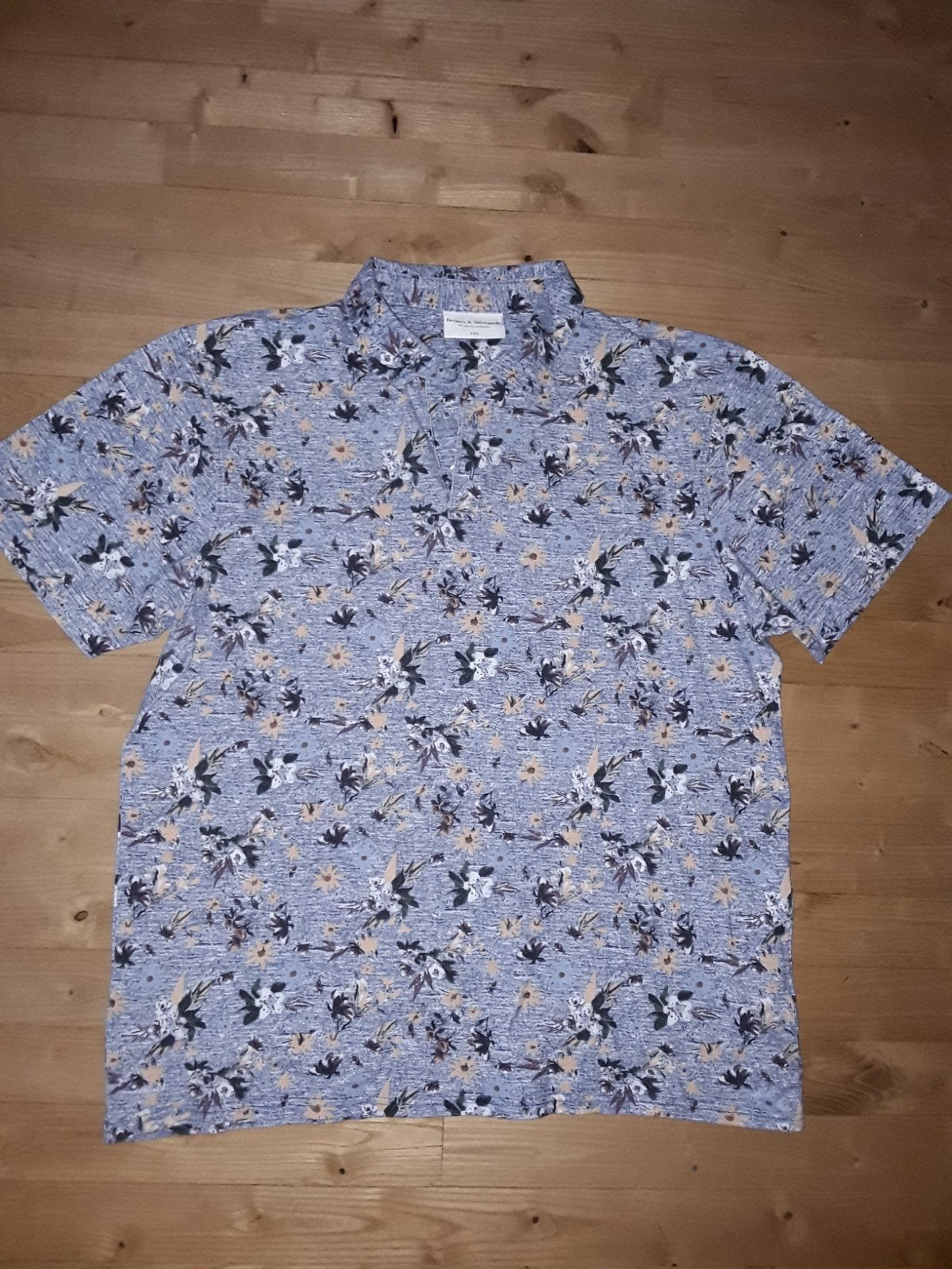 Blauw Bruun&Stengade polo-shirt mt XXL, Shirt, Ophalen of Verzenden, Zo goed als nieuw, Blauw