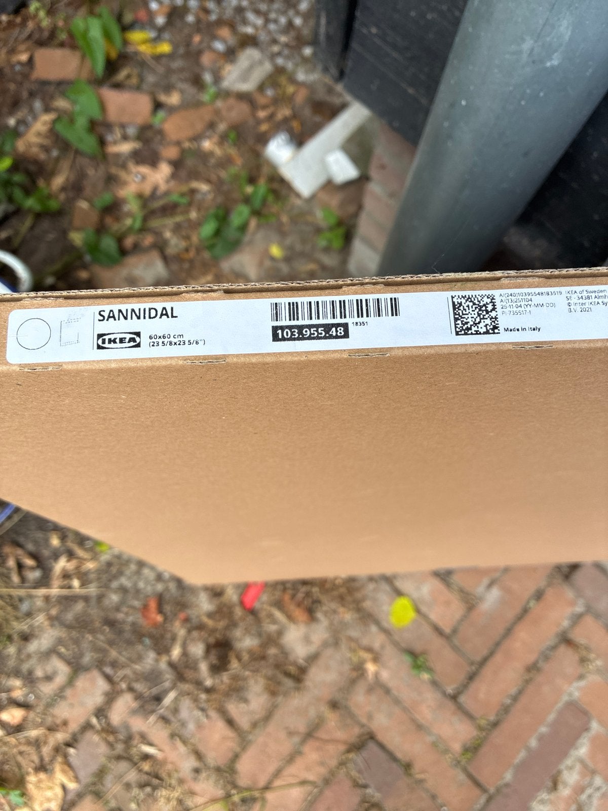 Gratis IKEA SANNIDAL kastdeur met beschadiging, Ophalen, Gebruikt, 50 tot 100 cm, Minder dan 25 cm
