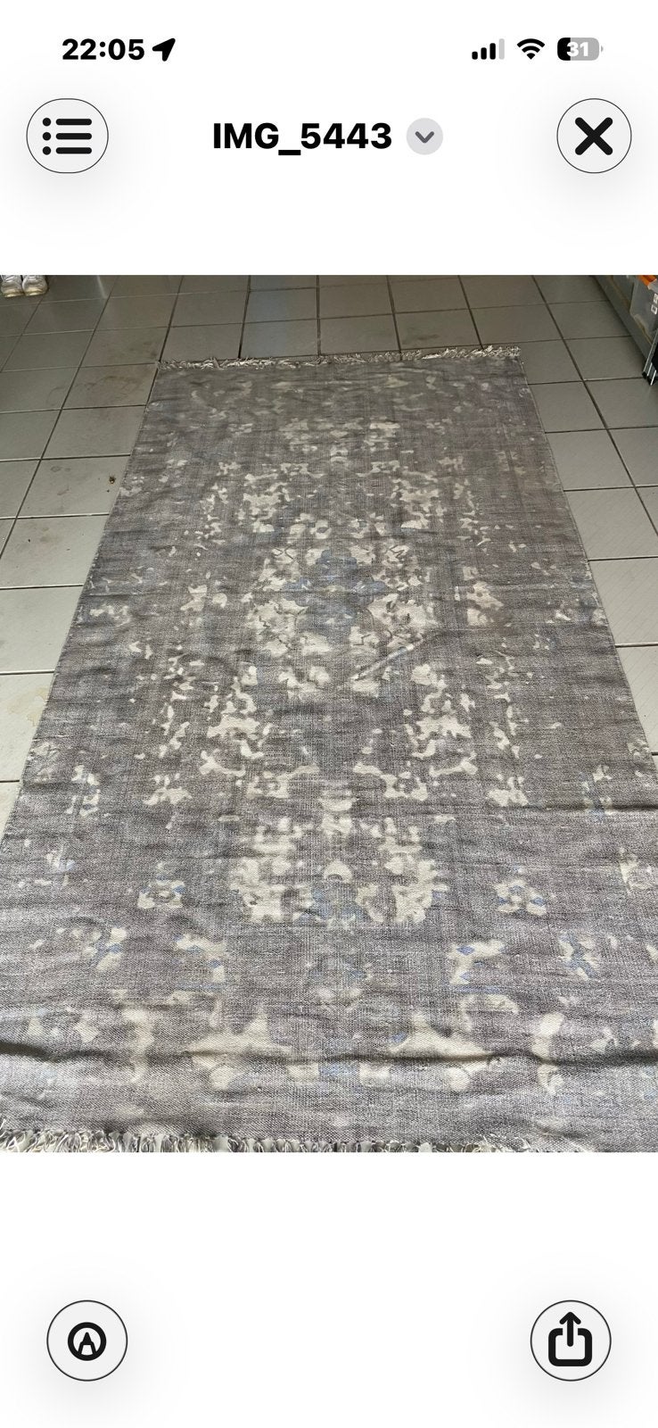 Katoenen kleed van Rivera Maison, Huis en Inrichting, Ophalen, Grijs, Rechthoekig, Nieuw