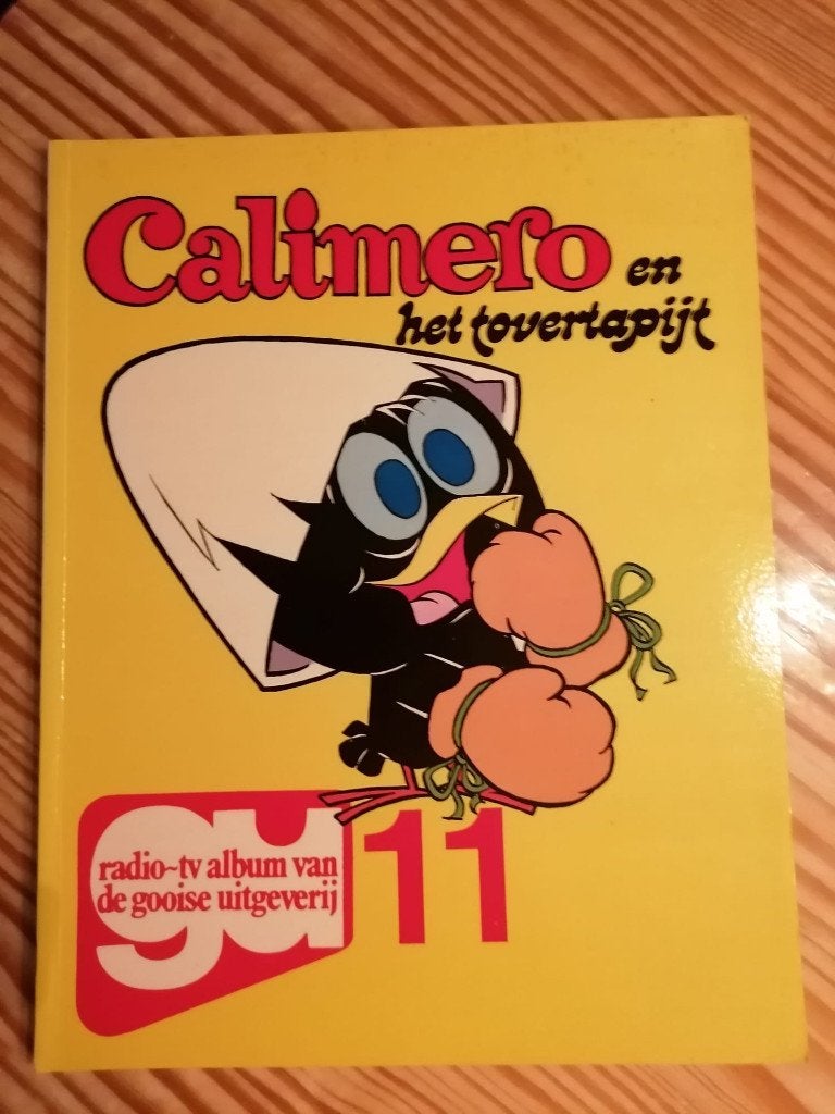 Calimero en het tovertapijt eerste druk 1977, Boeken, Eén stripboek, Zo goed als nieuw, Tony Pagot, Ophalen of Verzenden