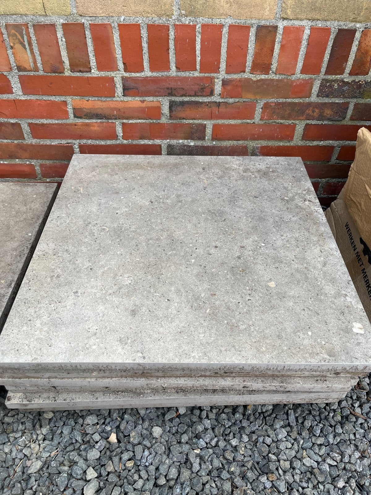Grijze keramische terrastegels 15 stuks 60x60, Ophalen, Keramiek, Nieuw, 5 tot 10 m²