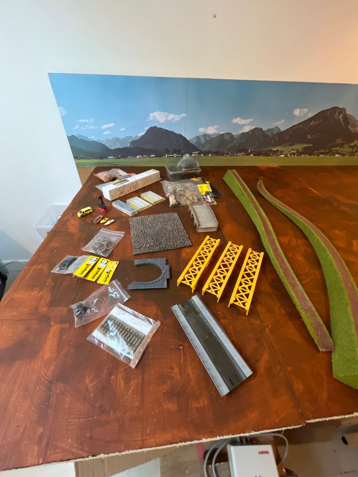 Grote partij modelbouw spullen voor diorama of treinbaan, Hobby en Vrije tijd, Modeltreinen | H0, Ophalen of Verzenden, Zo goed als nieuw