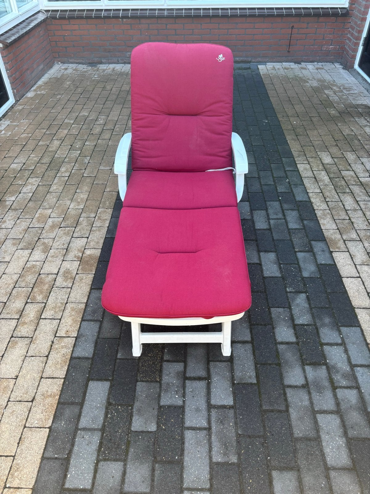 ligstoel met kussen, Gratis af te halen. Heb er nog 1 meer., Ophalen, Gebruikt, Kunststof, Verstelbaar
