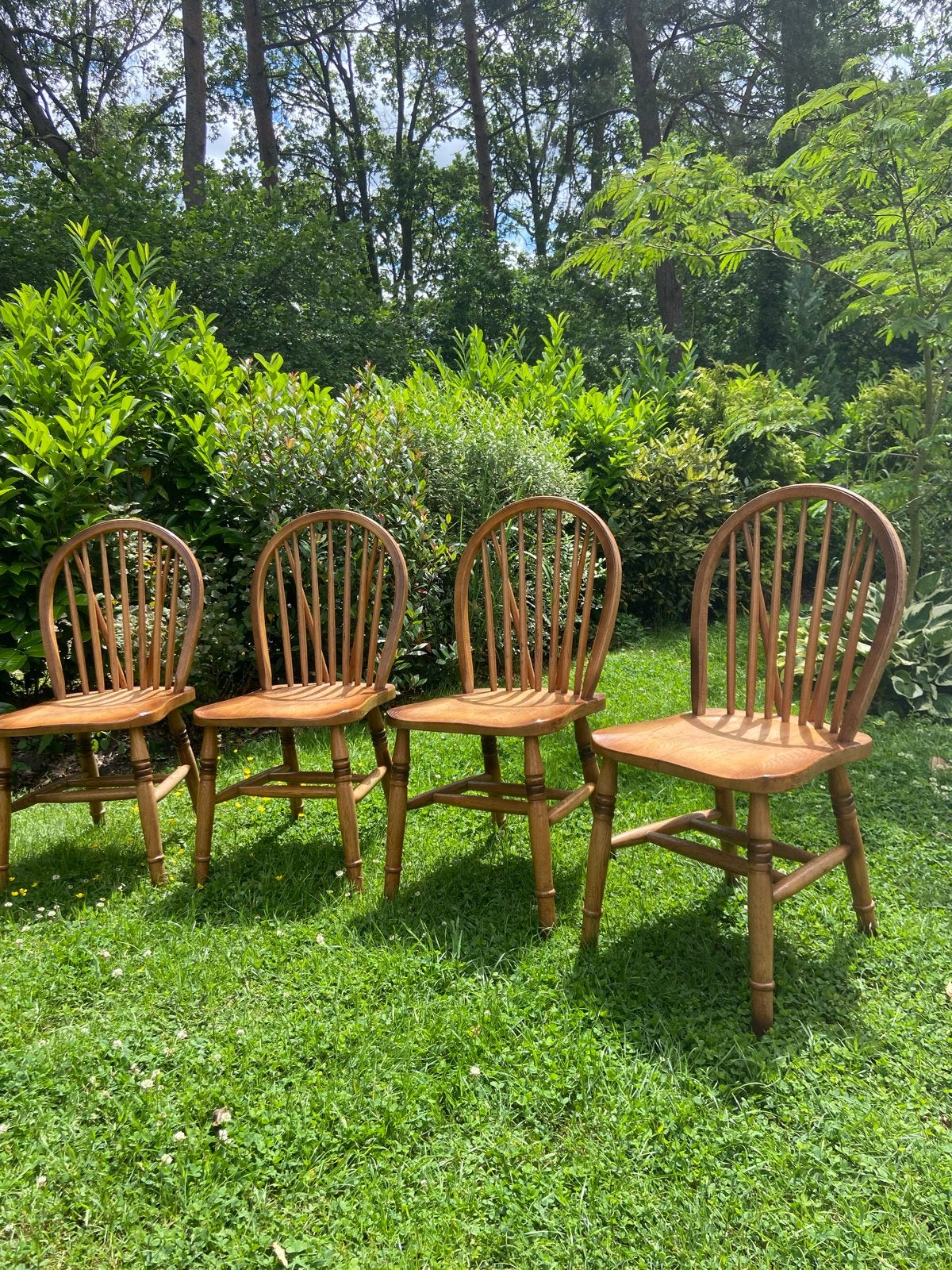 Set van 4 klassieke houten Windsor stoelen, Ophalen