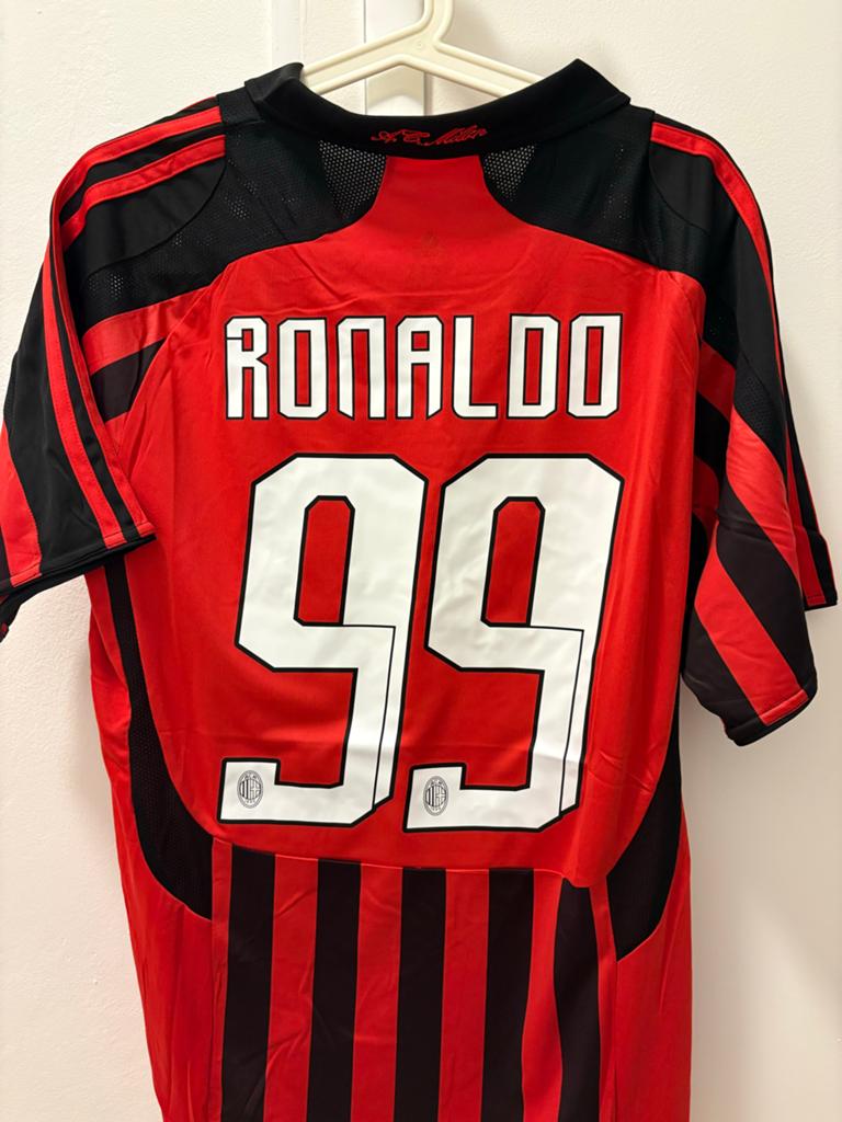 Retro AC Milan Ronaldo 99 Thuisshirt Voetbalshirt large psv, Maat 52/54 (L), Nieuw, Ophalen of Verzenden, Voetbal