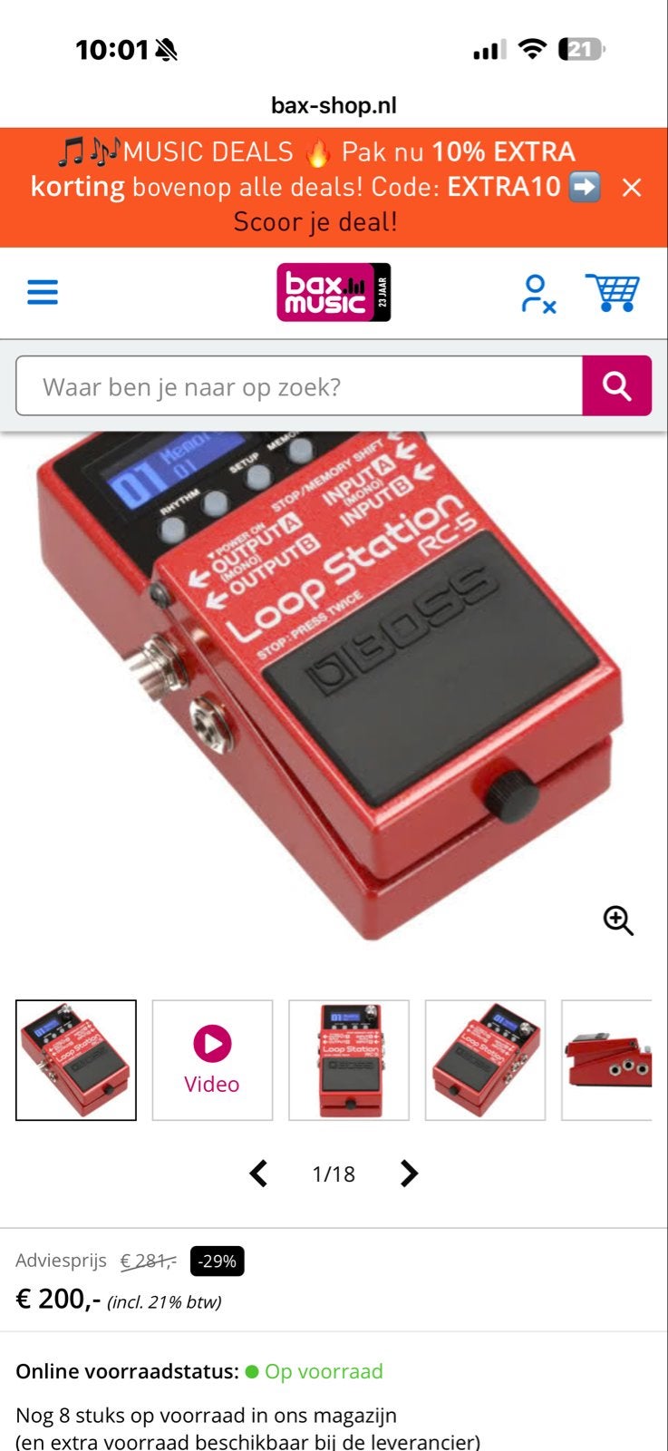 BOSS Loop Station RC-5 - Zo goed als nieuw, Muziek en Instrumenten, Effecten, Ophalen of Verzenden, Zo goed als nieuw, Overige typen