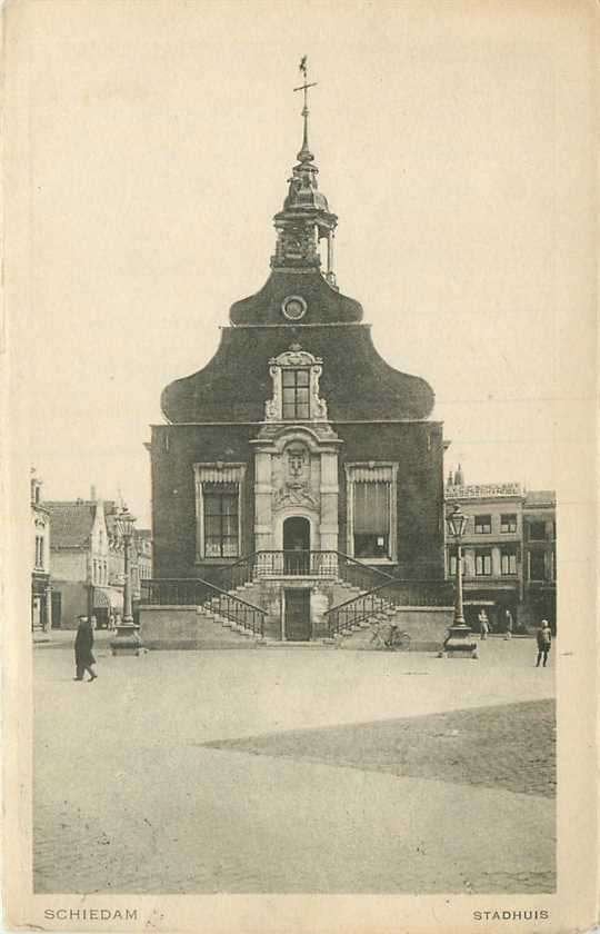 380-602-027 Schiedam Stadhuis, Verzenden, Voor 1920, Zuid-Holland