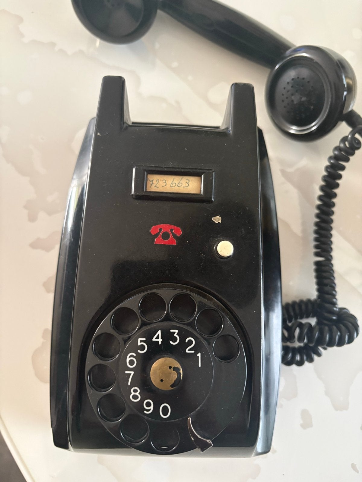 Vintage PTT Telefoon met Draaischijf - Jaren '60 bakeliet, Ophalen of Verzenden, Met draaischijf