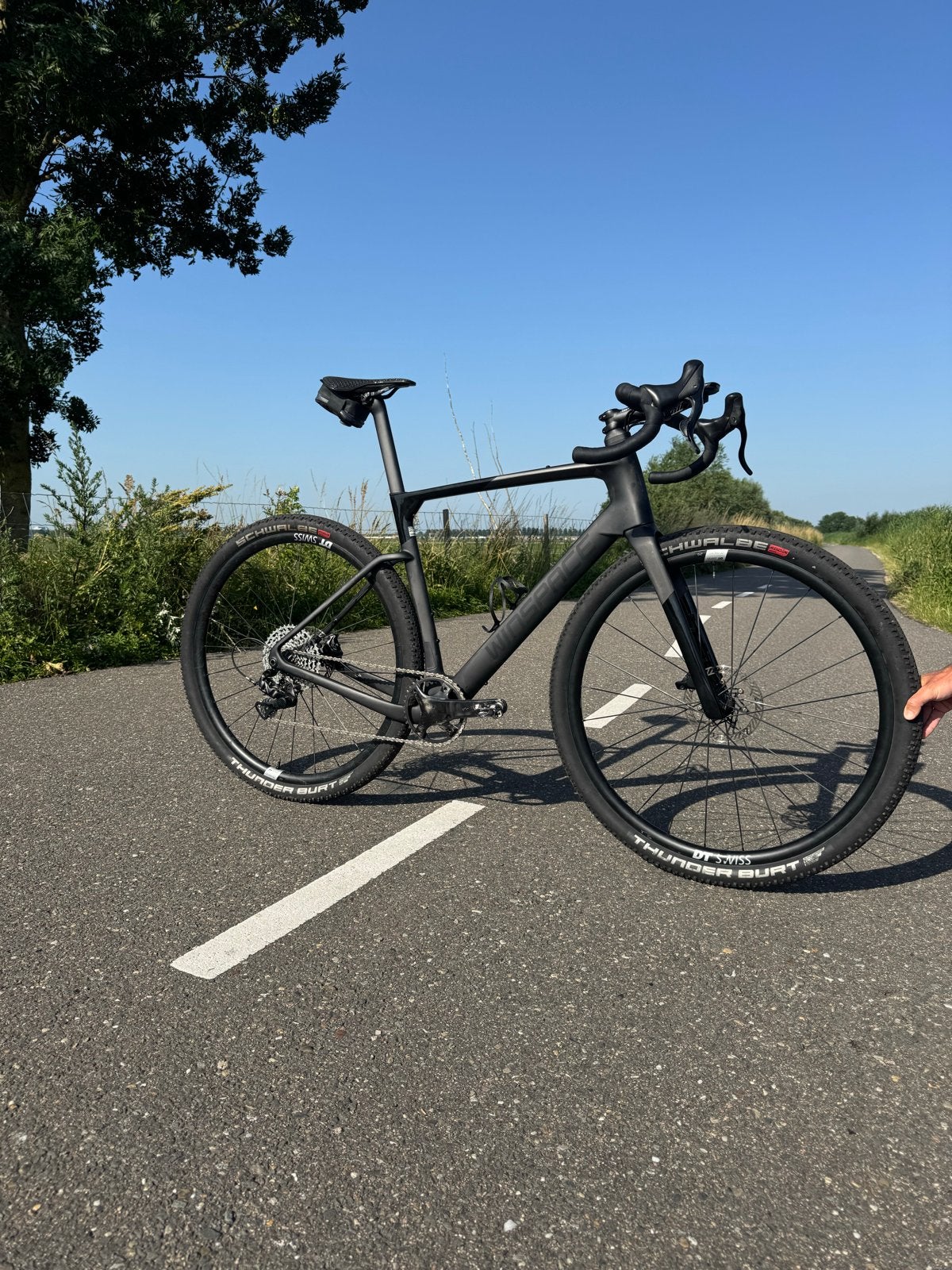 Winspace G3 Gravelbike - Campagnolo Ekar, DT Swiss, Schwalbe, Carbon, 10 tot 15 versnellingen, Heren, Schijfrem