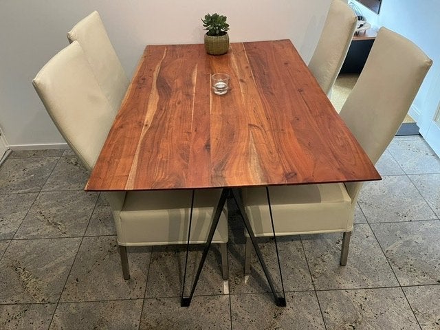 tafel acacia hout. 140 x 90, Huis en Inrichting, Tafels | Eettafels, Ophalen, 100 tot 150 cm, 50 tot 100 cm, Zo goed als nieuw