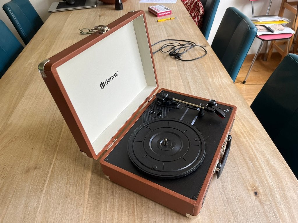 Denver VPL-120 Platenspeler met USB-opnamefunctie, Audio, Tv en Foto, Platenspelers, Gebruikt, USB-aansluiting, Platenspeler, Ophalen